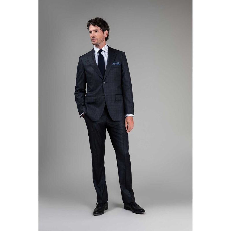 Rembrandt Cooper Charcoal & Blue Check Suit Jacket image number 2